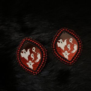 Bloody Red Glitter Ghosts